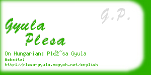 gyula plesa business card